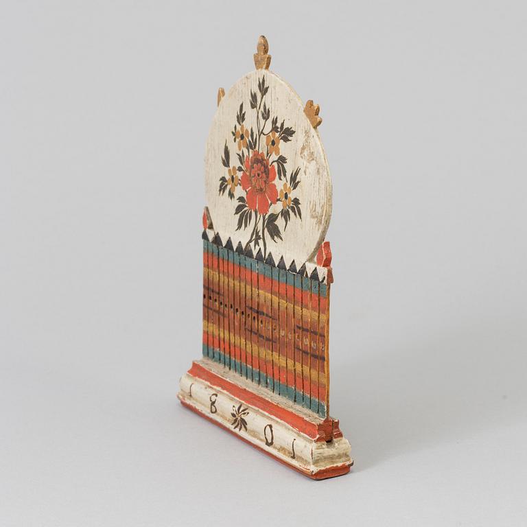 BANDSKED, allmoge, Forsa, Hälsingland. Av Jöns Månsson, Rosmålaren. Daterad 1801.