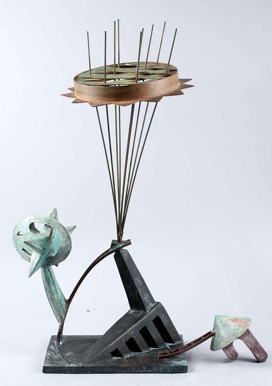 PHILLIP KING, skulptur, patinerad brons. Sign.