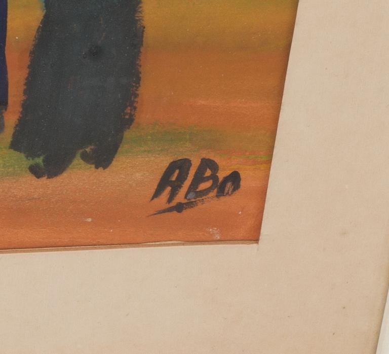 AXEL BENGTSSON, gouache, monogramsignerad.