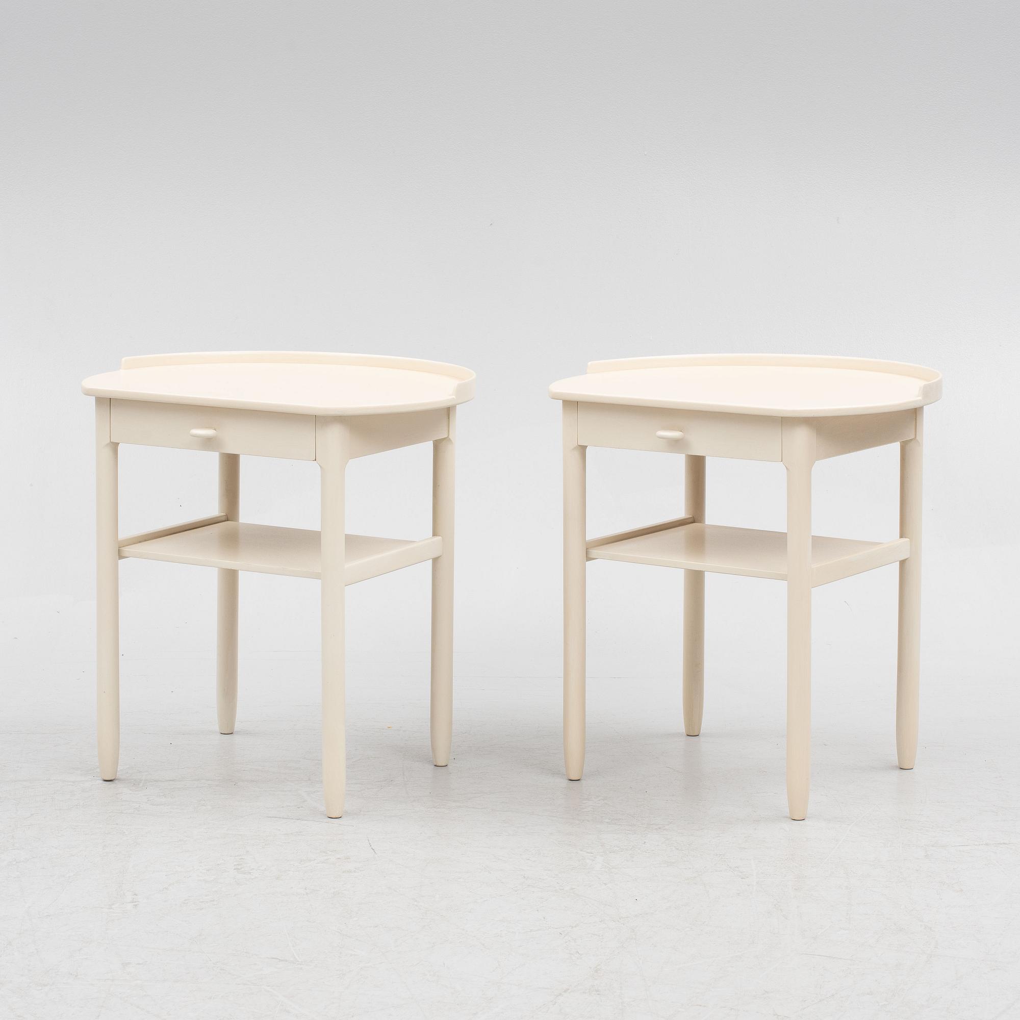 Sven Engström and Gunnar Myrstrand, a pair of bedside tables, Bodafors 1960s.