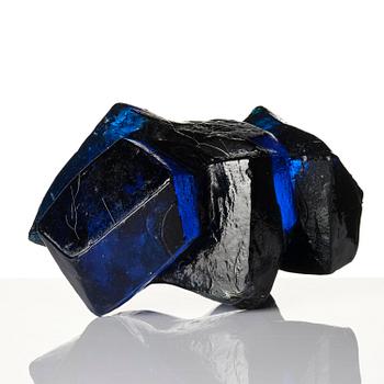 Edvin Öhrström, sculpture, cast glass, Lindshammar Glassworks, signed and dated 1965.