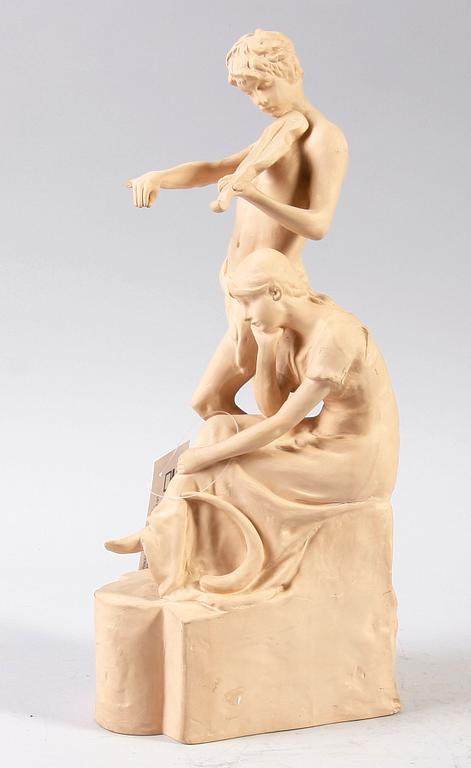 FIGURIN, lergods, P. Ipsens Enke, Köpenhamn tidigt 1900-tal.
