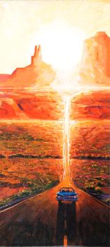 Bob Dylan, "Sunset in Monument Valley" 2022 triptyk.