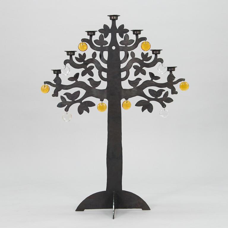Bertil Vallien, a 1960/70s candelabrum 'Tree of life' for Boda smide.