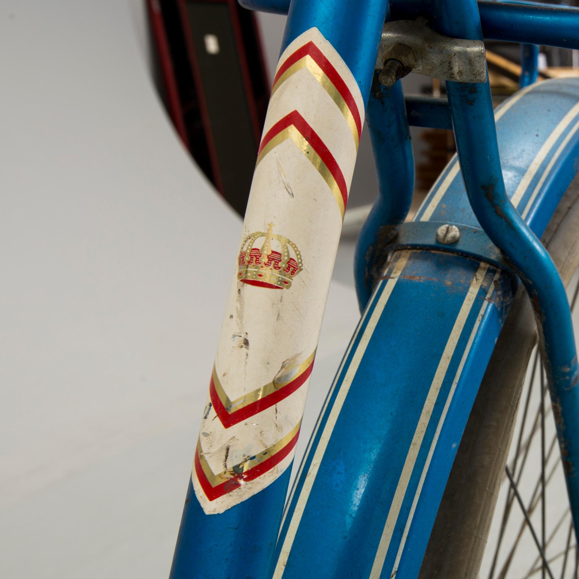 A blue Kroon tandem bicykle, 1970s.