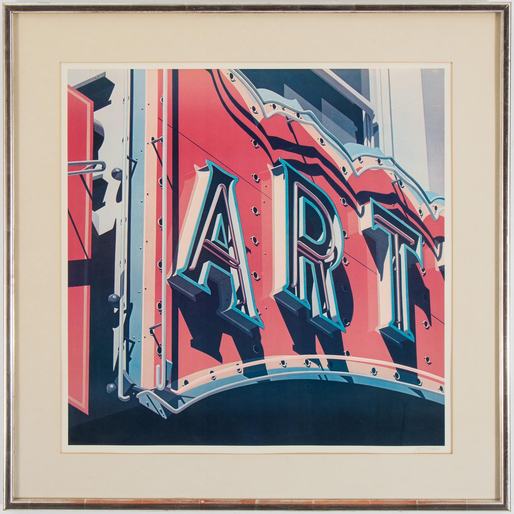 ROBERT COTTINGHAM, offset print, signed.
