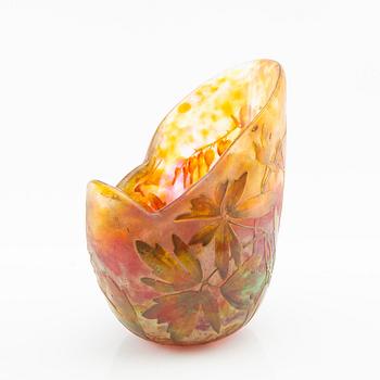 Daum, skål/vas, Nancy Frankrike Art Nouveau omkring 1900.