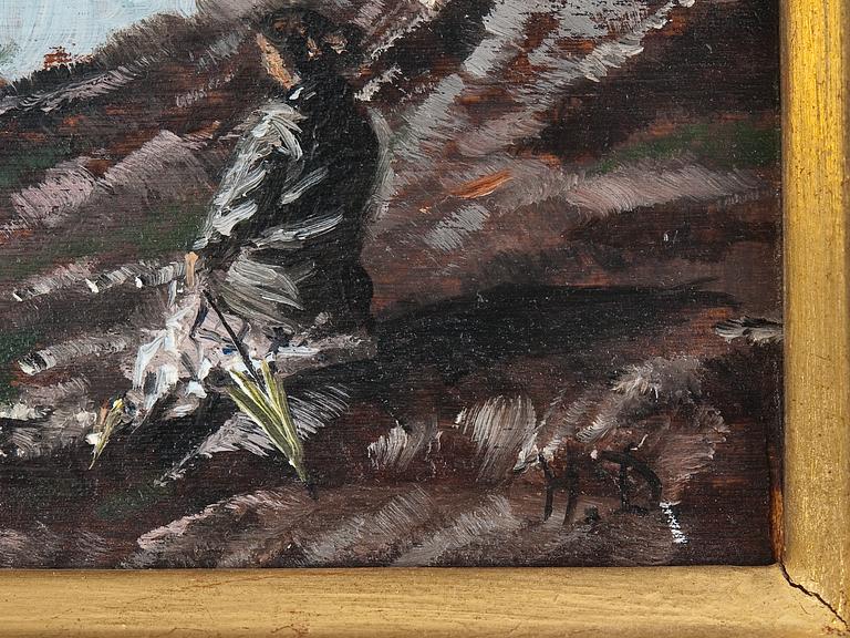 Helge Dahlman, "KVINNA PÅ KLIPPA, HÖGHOLMEN".