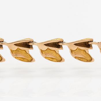 Björn Weckström, "Rolling waves", a 14K gold bracelet. Lapponia 1967.
