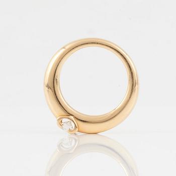 RING, signerad Cartier, Serienummer: 54KQ030, med briljantslipad diamant ca 0.35 ct. Kvalitet ca G-H/VS1.