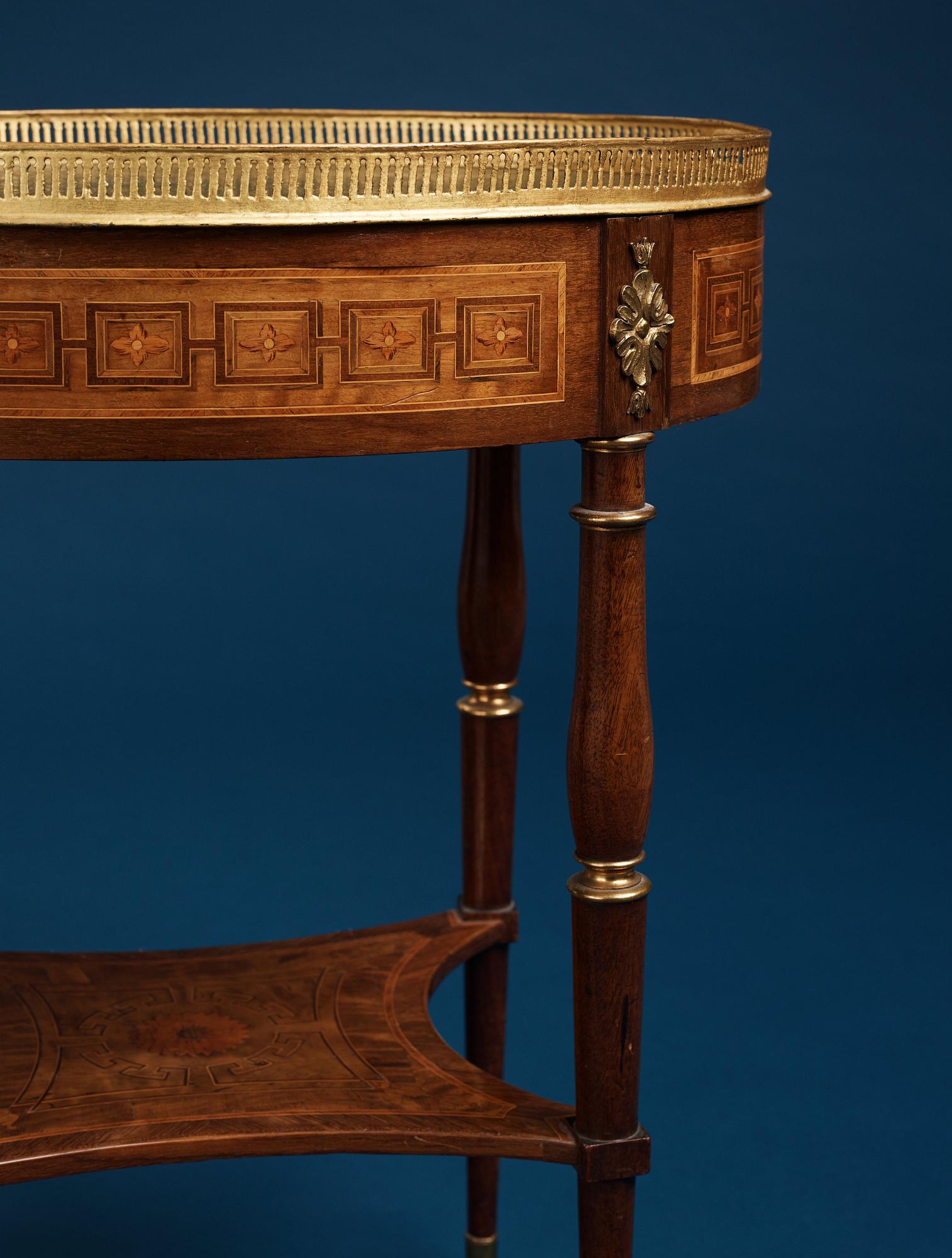 A Gustavian marquetry and gilt-brass mounted tray-table by G. Iwersson (master 1778-1813).