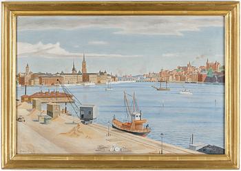 FRANS TIMÉN, olja på pannå. Signerad och daterad 1927.