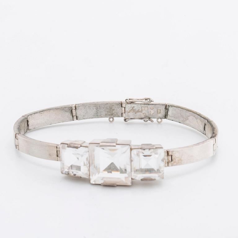 STIGBERT ARMBAND silver m bergkristall.