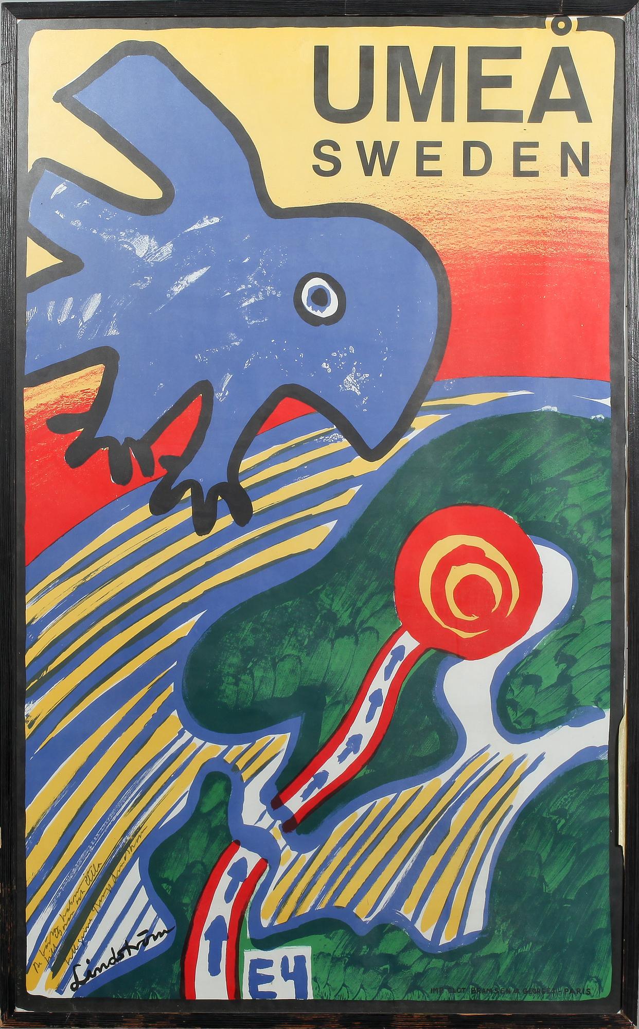 BENGT LINDSTRÖM, affisch, signerad.