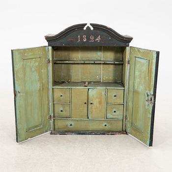 A Swedish painted wall cabinet 19th century.