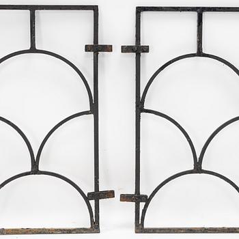 A pair of cast iron gates, 1930's.