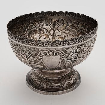 A silver bowl, Cambodia.