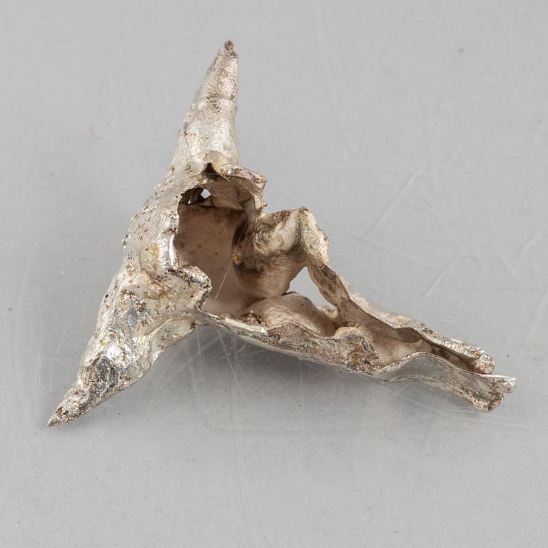 A sterling silver sculpture, mark of Lars Arby, Gothenburg, Sweden 1982.