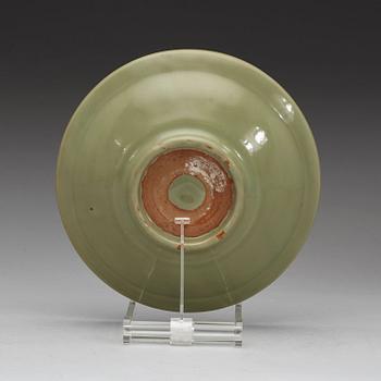 A celadon glazed dish, Ming dynasty (1368-1644).