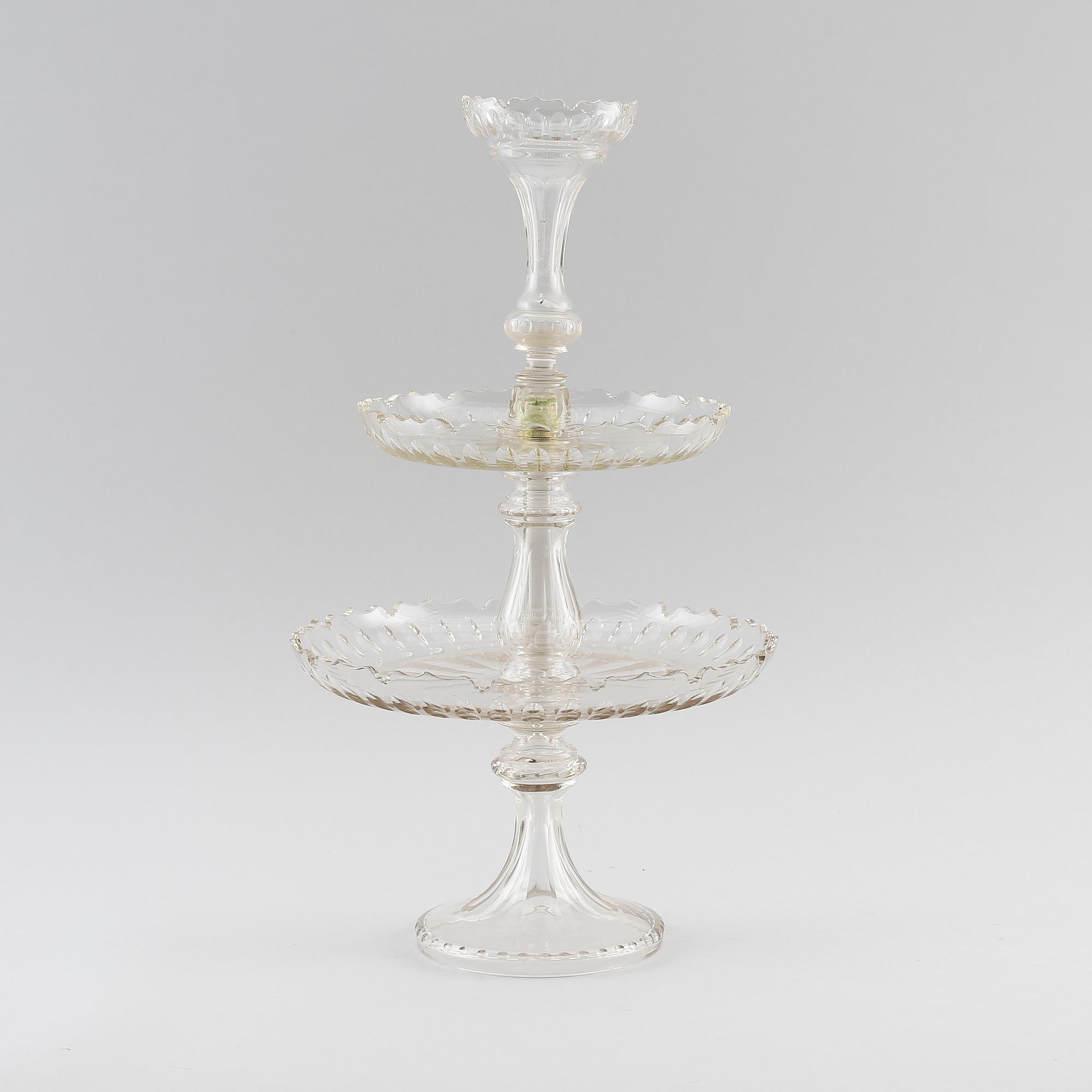 BORDSUPPSATS, glas, 1900-talets första hälft.