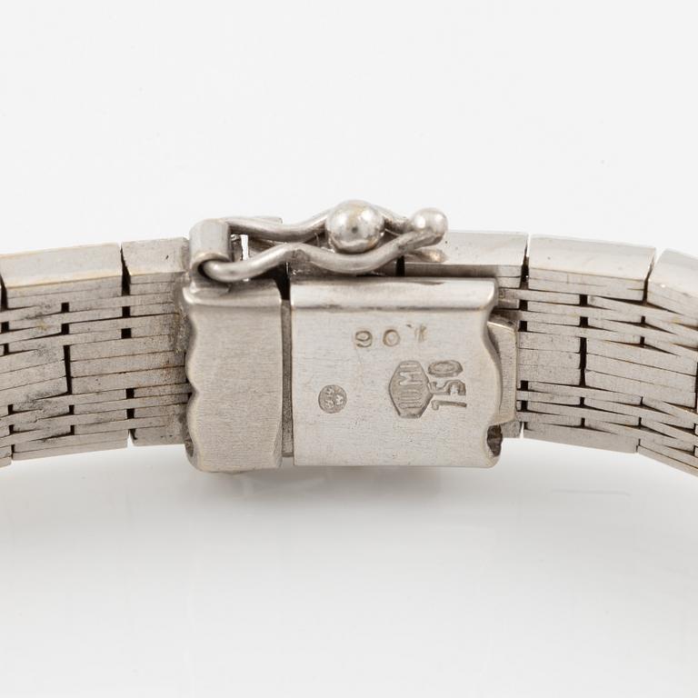Bracelet 18K white gold with round brilliant-cut diamonds.