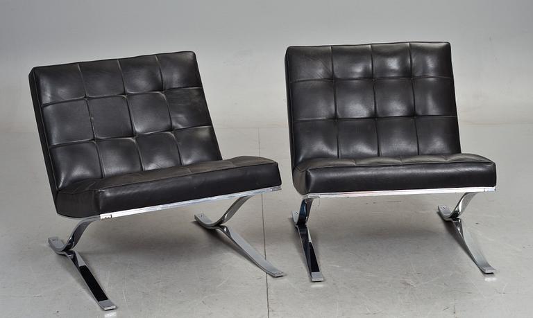 FÅTÖLJER, ett par. Design Sam Larsson för Dux, "Easy chair", 1960-tal.