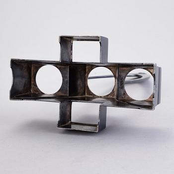 BORDSSURTOUT, Jugend, försilvrad metall och glas, WMF, Tyskland tidigt 1900-tal.