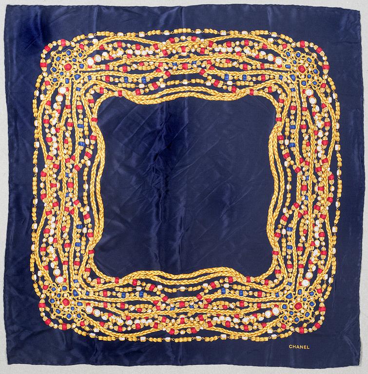 A Chanel silk scarf.