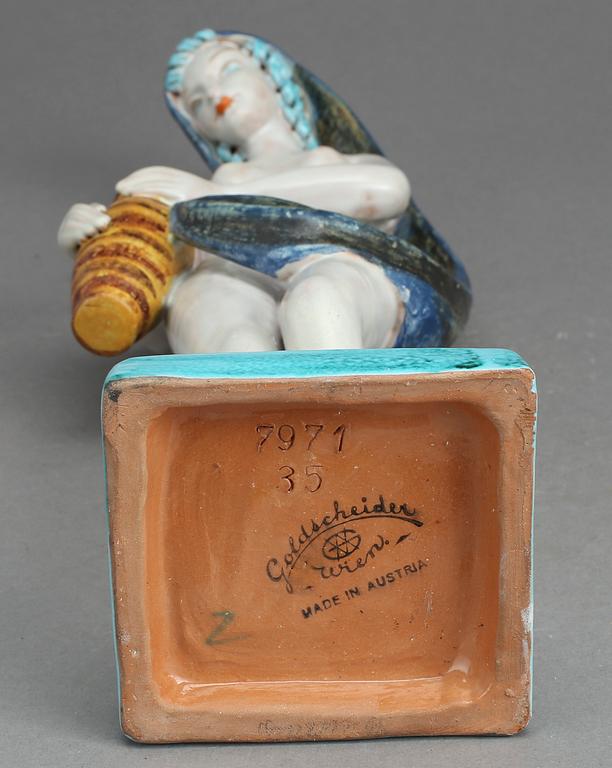 FIGURIN, keramik, Goldscheider, Österrike, 1950-tal.