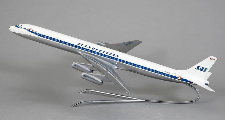 FLYGPLANSMODELL, metall, Fermo model factory, Danmark, 1960-tal.