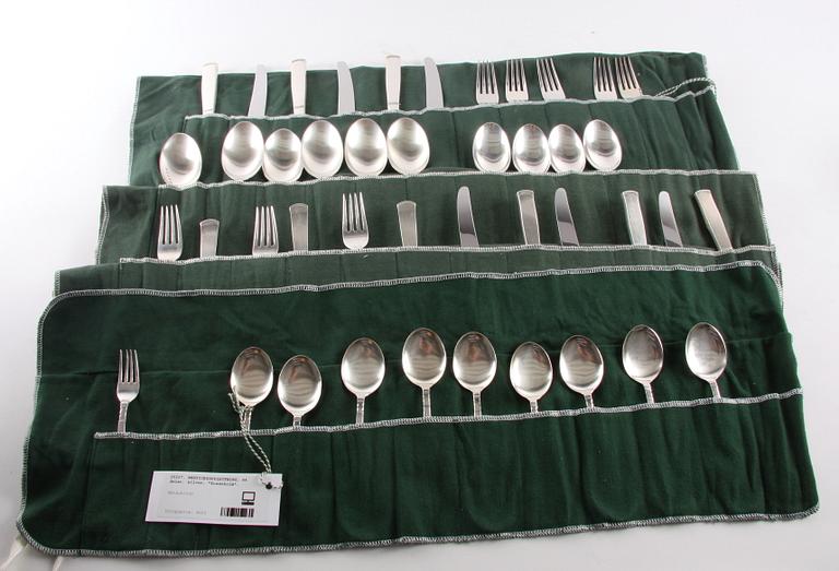 BESTICKSUPPSÄTTNING, 45 delar, silver, "Rosenholm".