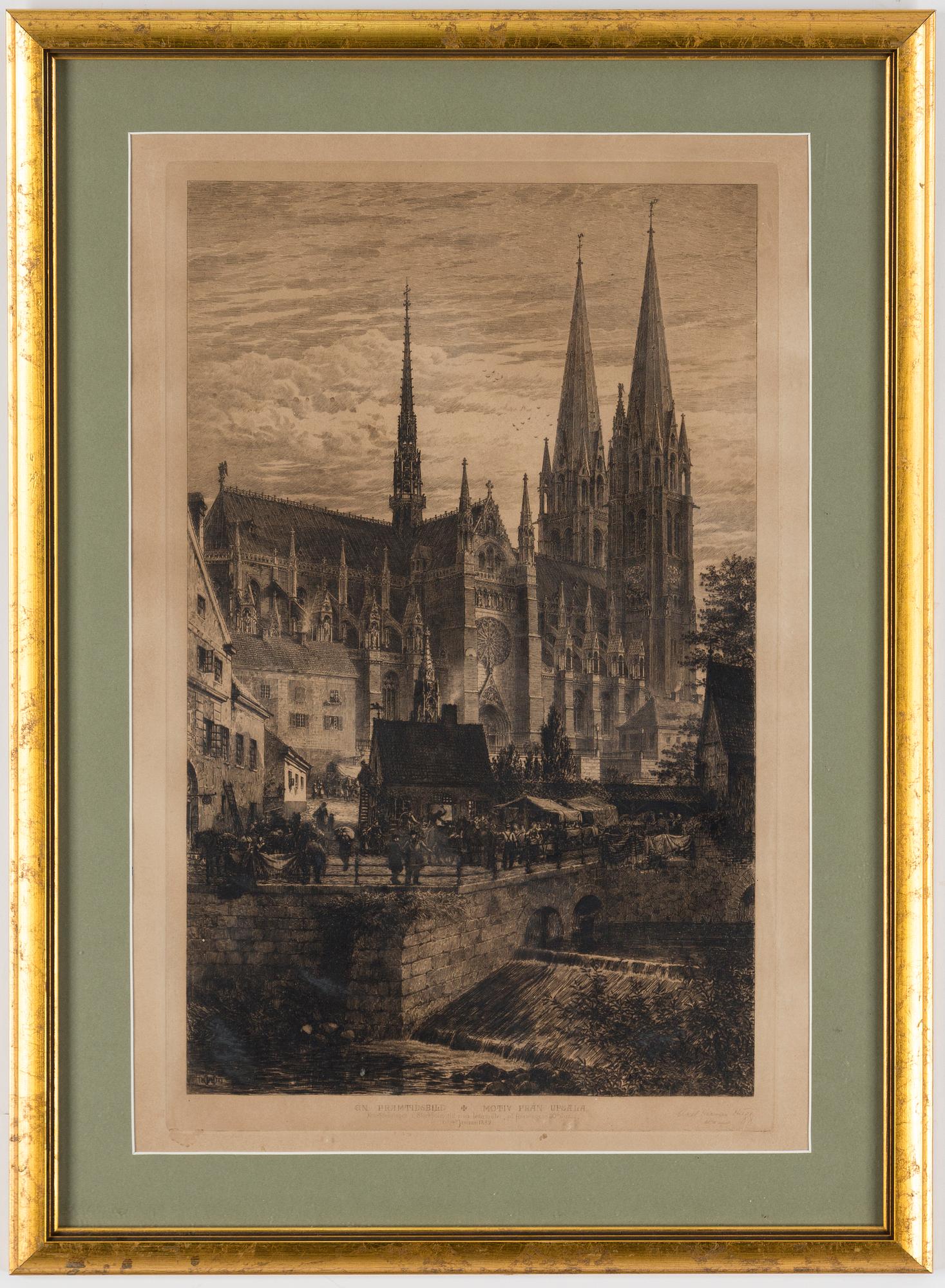 AXEL HERMAN HÄGG, Etching, 1881, signed.