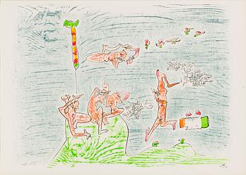 Roberto Matta folder with five lithographs in color signed and numbered 21/100.
