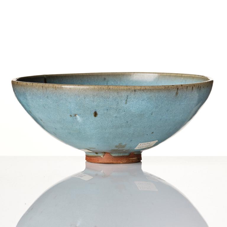 A Junyao purple-splashed blue glazed bowl. Song dynasty or later.