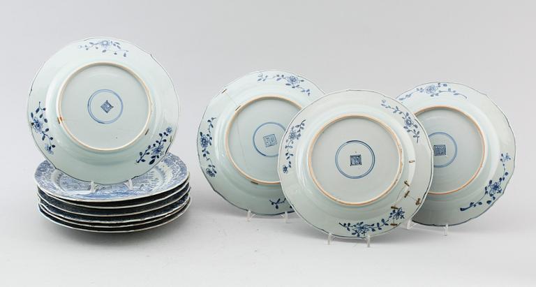 TALLRIKAR, 10 st, porslin, Kina, Qianlong 1736-1795.