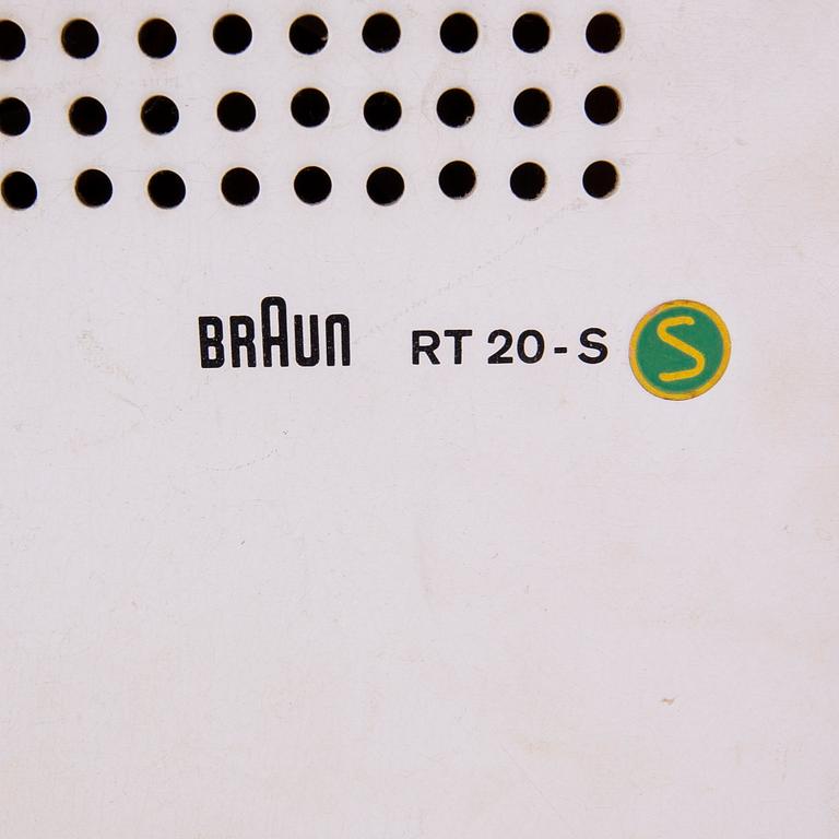 Dieter Rams radio, "RT 20" för Braun, modellen formgiven 1961.