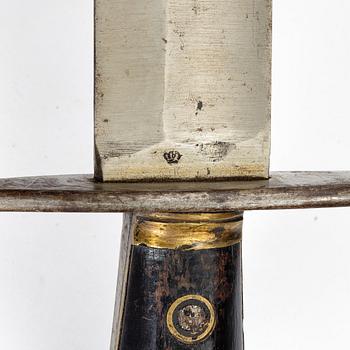 A Swedish cutlass 1810 pattern, with scabbard.
