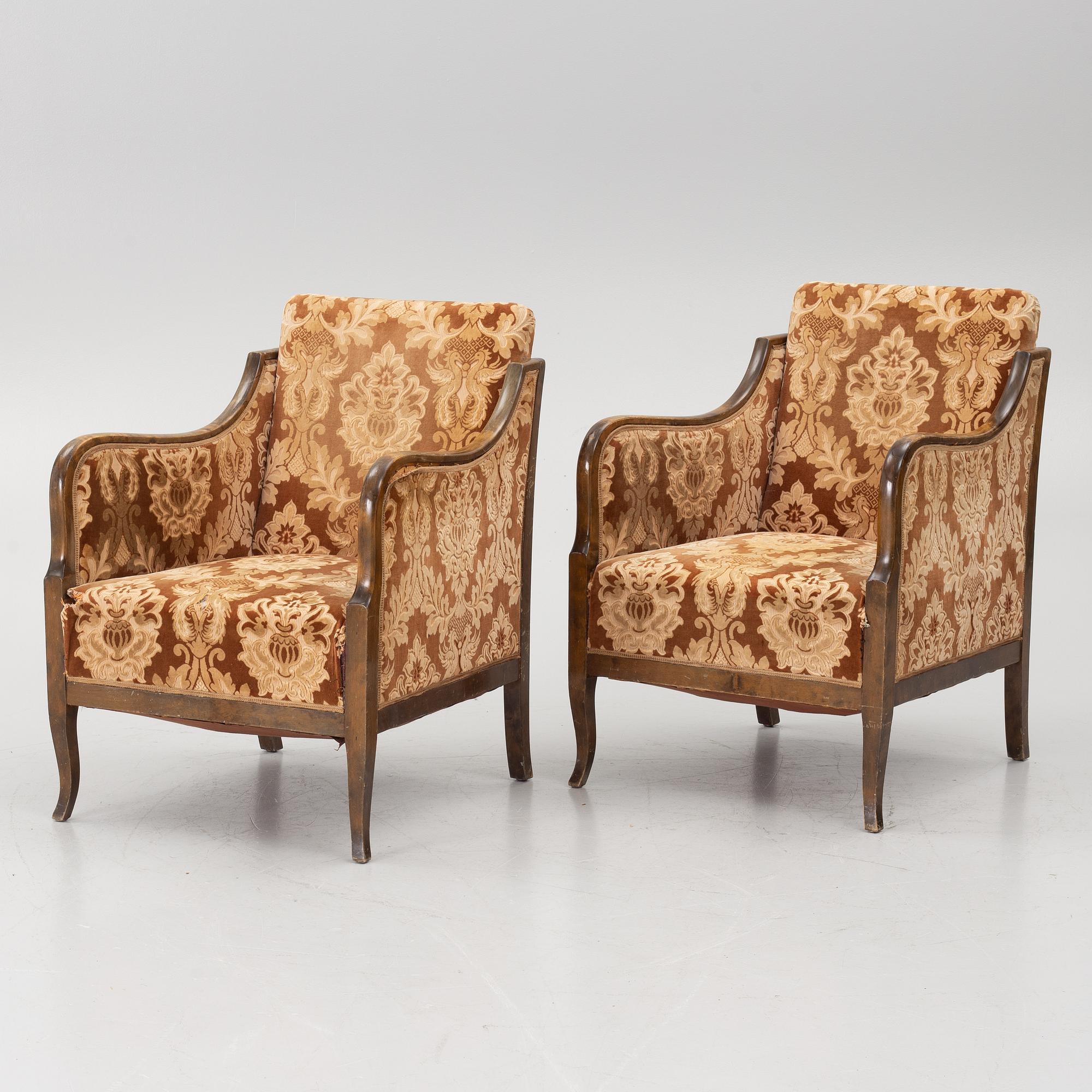 A pair of armchairs, Sweden, 1920s/30s.