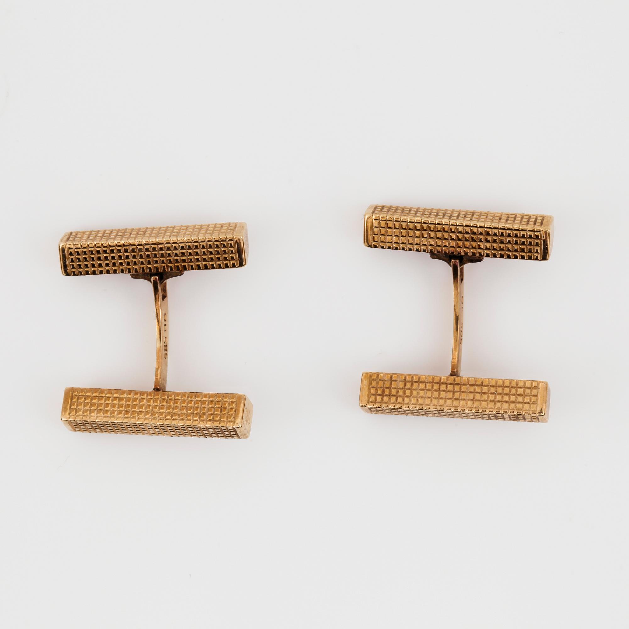 MANSCHETTKNAPPAR, ett par, guld 14k, 1960-70-tal.