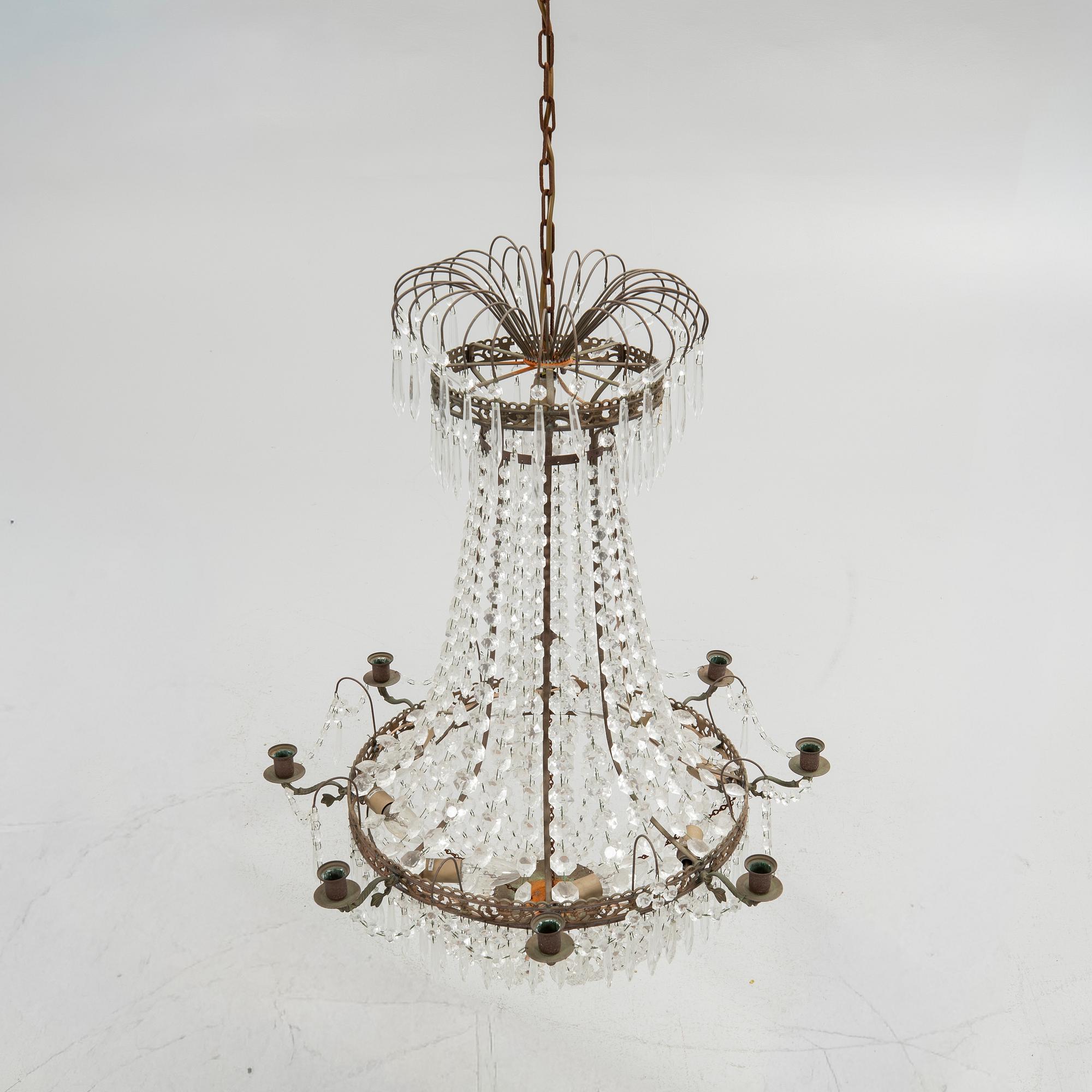 Chandelier, Gustavian style, 20th century.