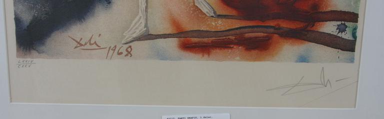 PARTI GRAFIK, 3 delar, efter Dali, efter Chagall resp okänd.