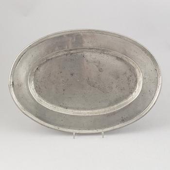 A group of six pewter dishes, different makers mark, most early 19th Century, Swedish/English.