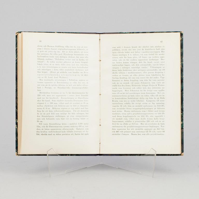 BOK, "Filmen - Dess framställning, inspelning och förevisning" av Dagmar Waldner,  Stockholm 1921.