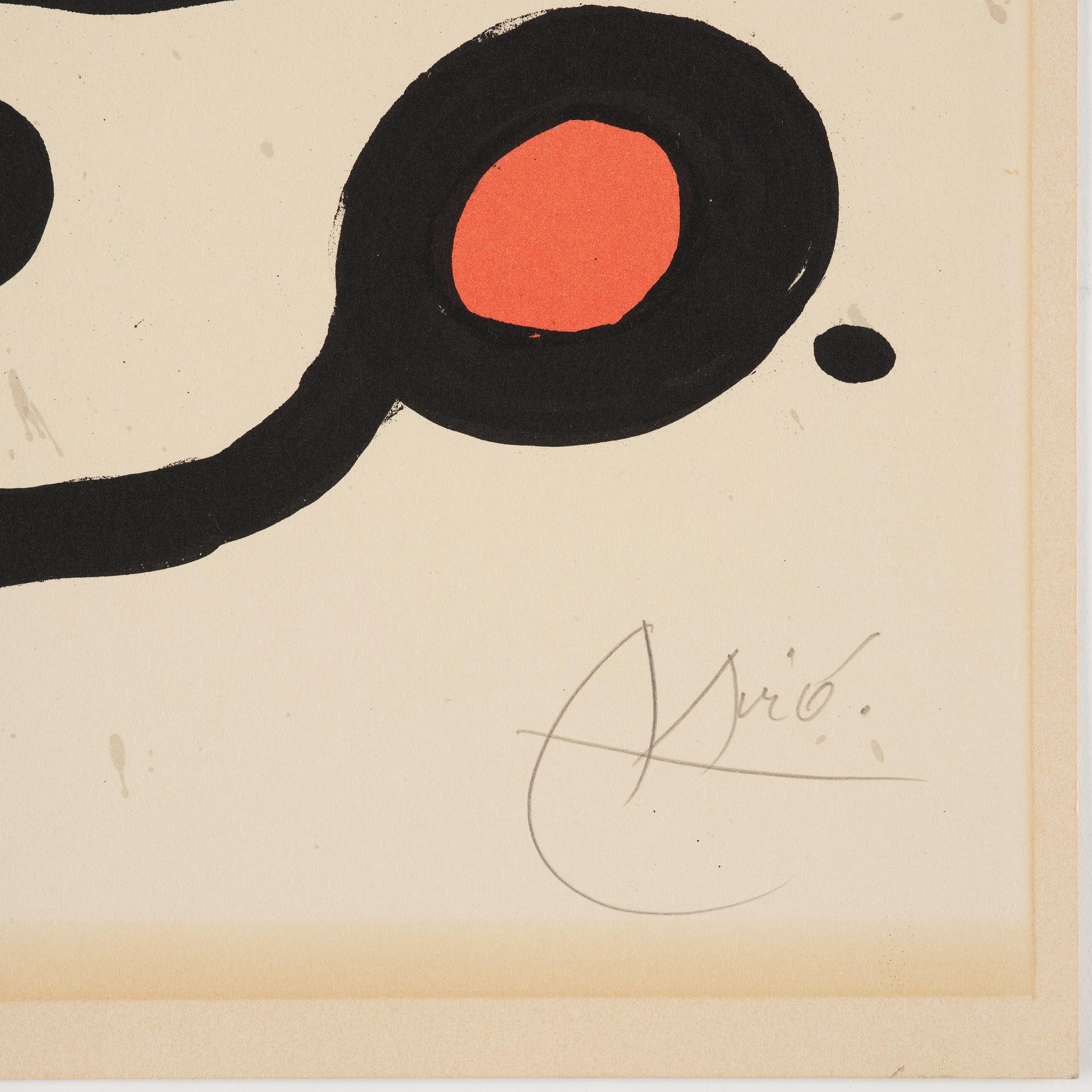 Joan Miró, Poster for the Exhibition 'Peintures sur Papier, Dessins'.