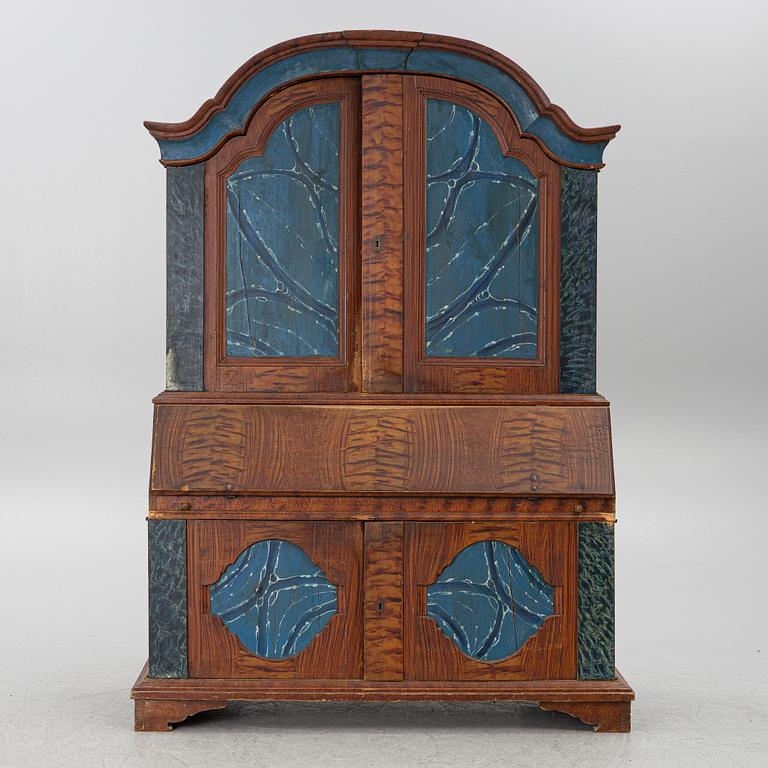 A writing cabinet, Värmland, dated 1862.