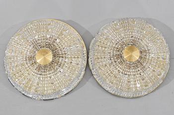 Two ceiling lamps by Carl Fagerlund, Orrefors, second half of the 20th century.