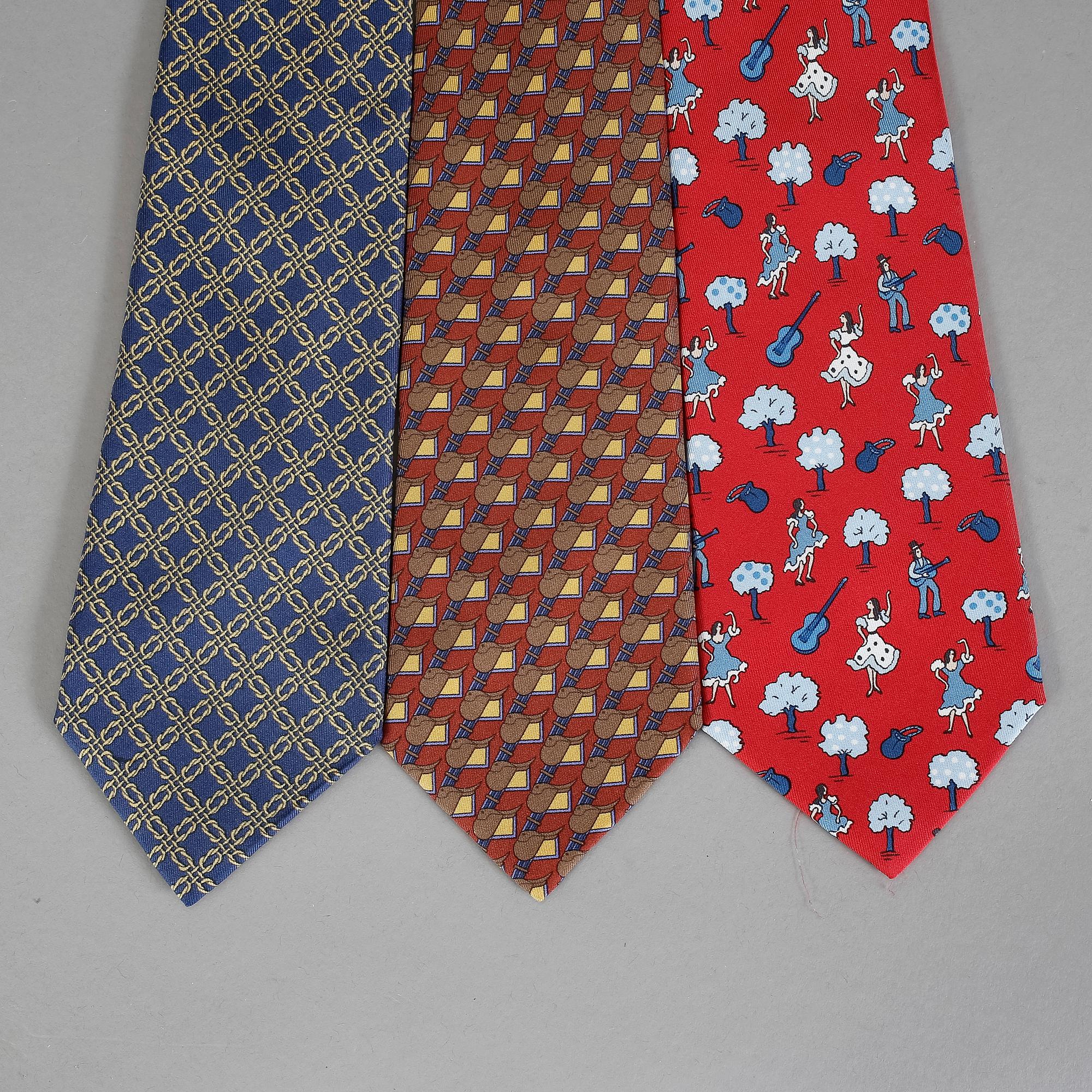 SLIPSAR, 3 st, siden, Hermès.