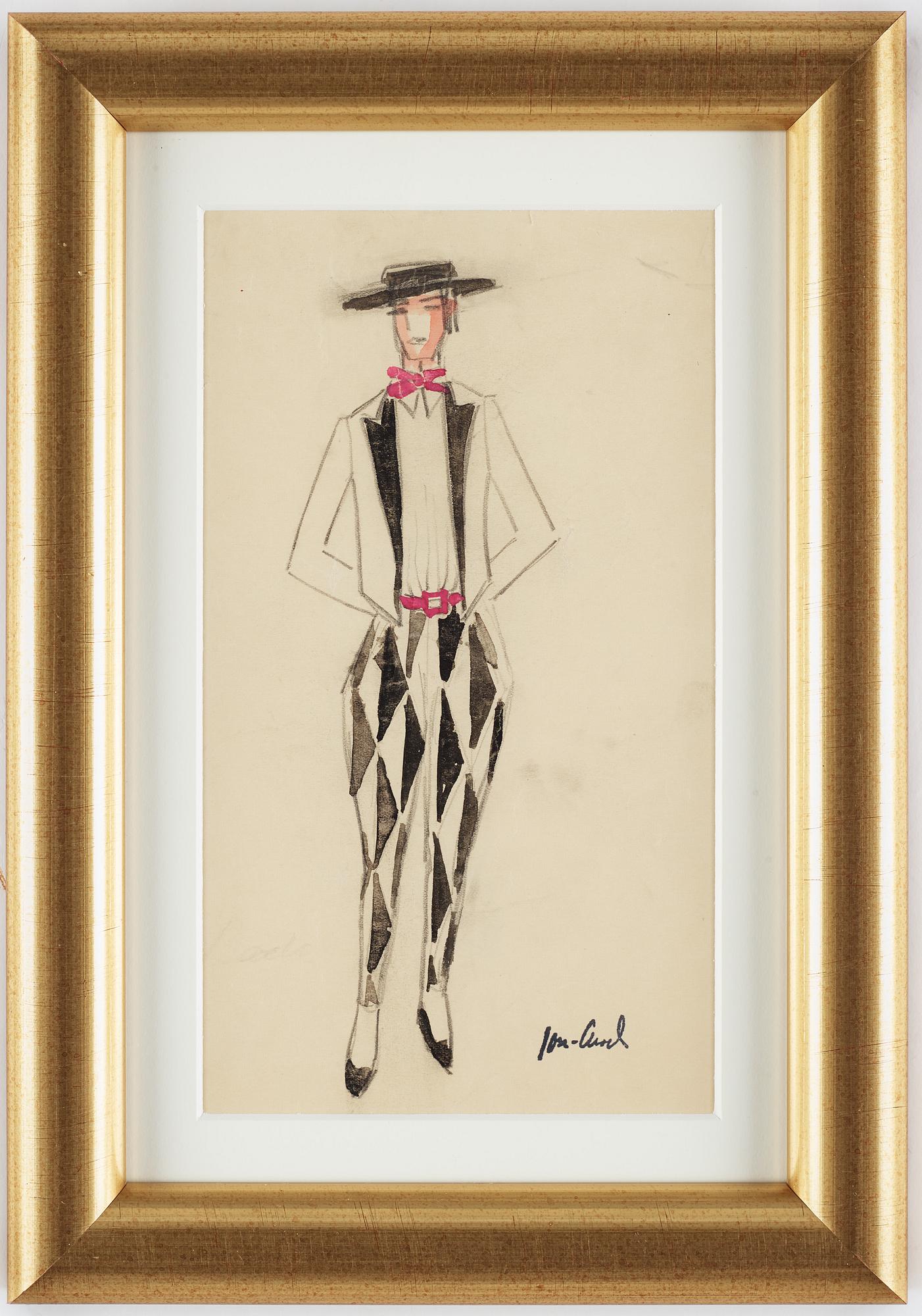 John Jon-And, water colour, 1920-30-tal, signed with stamp.