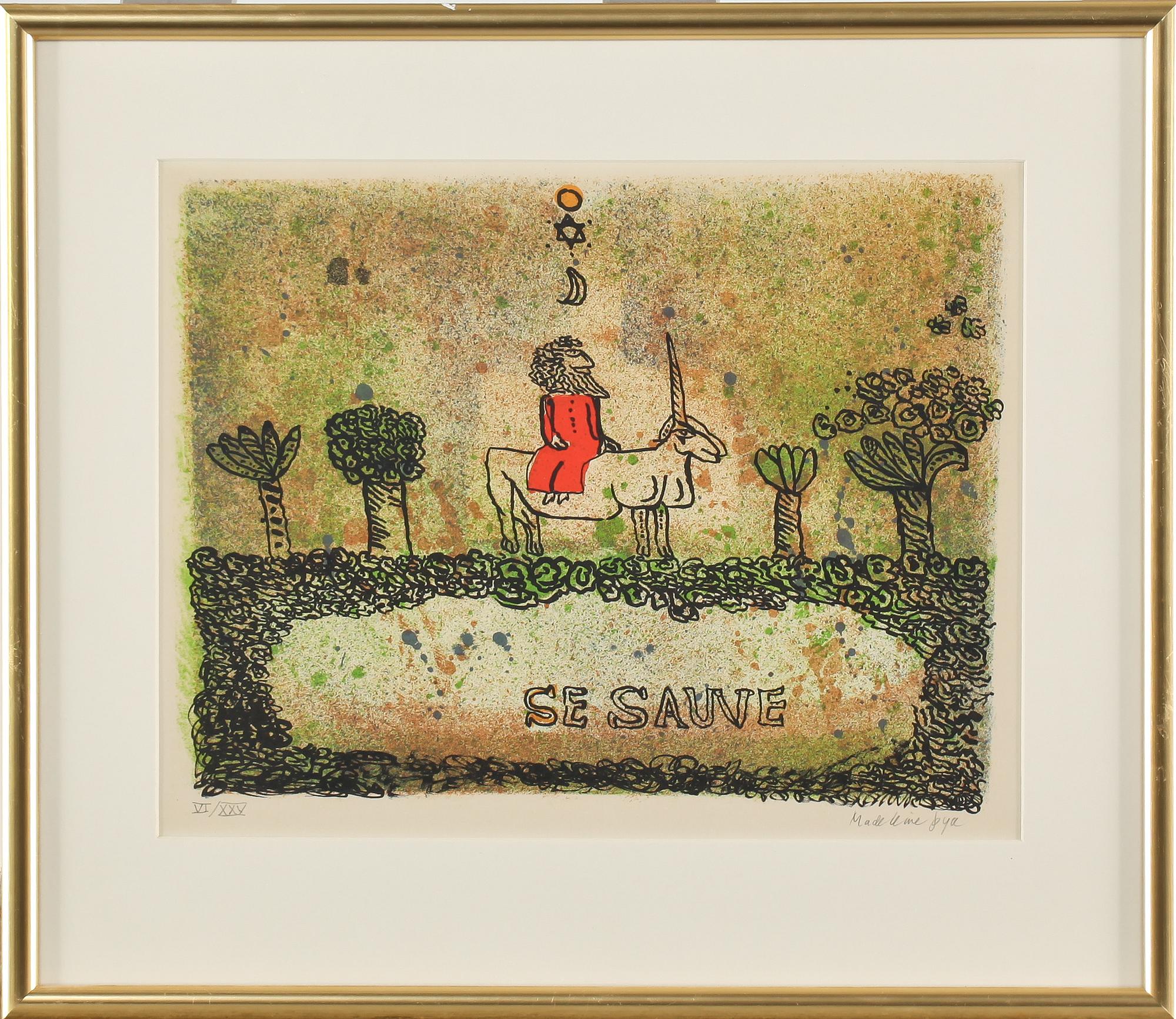 MADELEINE PYK, färglitografi, signerad och numrerad VI/XXV.