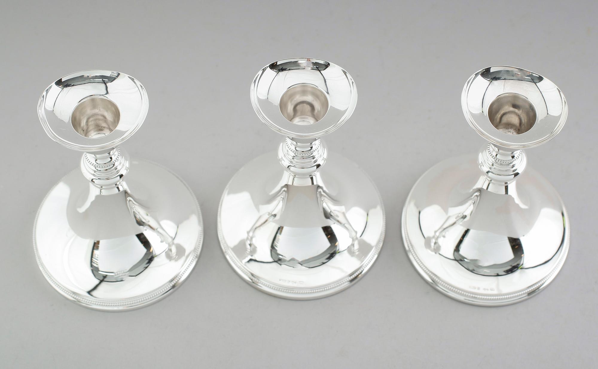 LJUSSTAKAR, 3 st, silver, MGAB, Uppsala 1961-63.